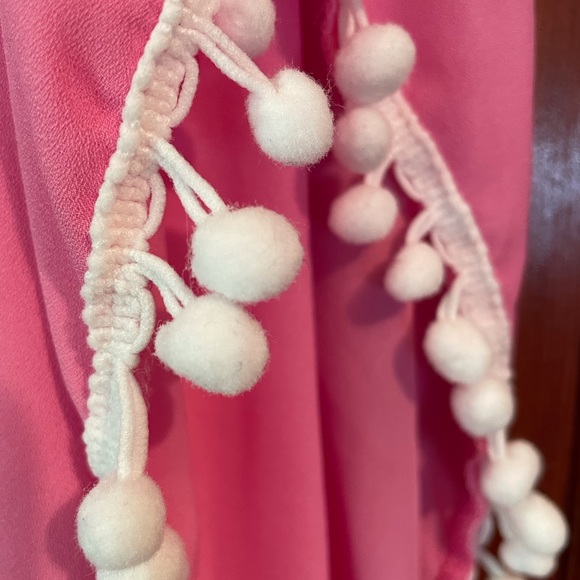 Hot Pink Poncho Style Beach Coverup - Picture 3 of 7